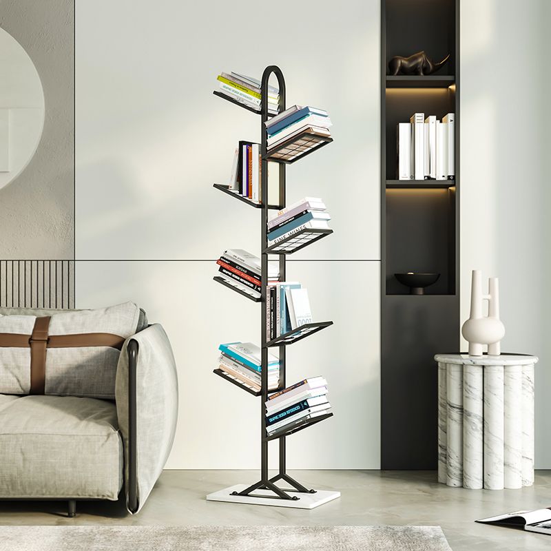 Minimalist Style Open Shelf Bookcase in Metal Material Shelves