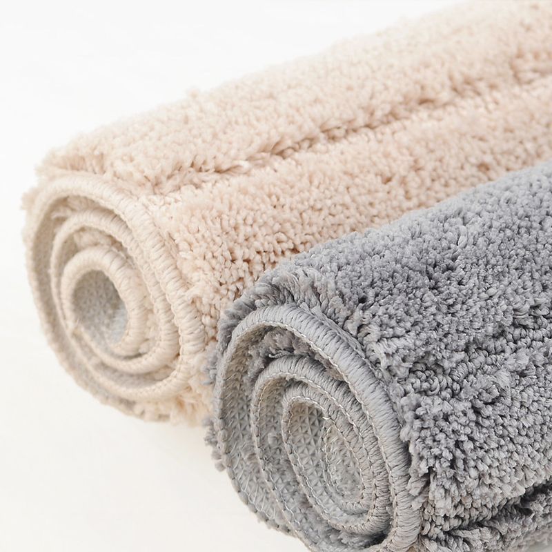 Multi Color Casual Rug Polyster Solid Color Area Carpet Non-Slip Backing Machine Washable Easy Care Rug for Bedroom