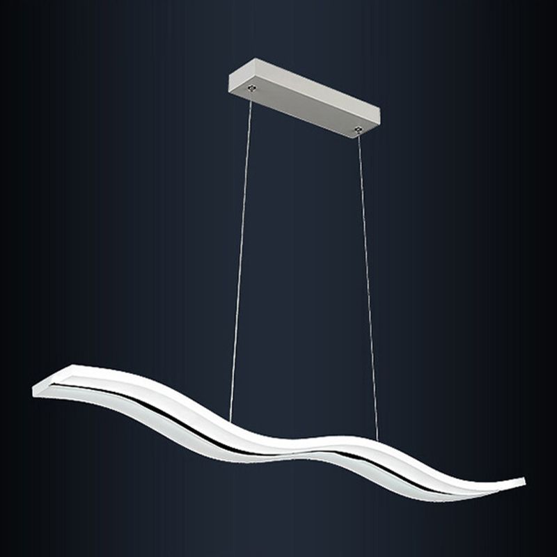 Moderne einfache Stilwellenlampe LED Hanging Light für Esszimmer