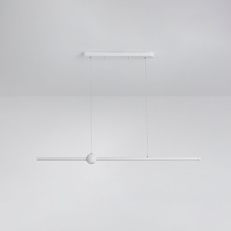 Pendants contemporains lustre de l'île en métal linéaire pour la cuisine
