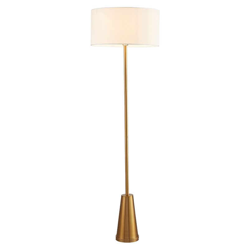 Lámpara de piso de 1 luz Simplicidad Lámpara de pie en forma de tambor para sala de estar