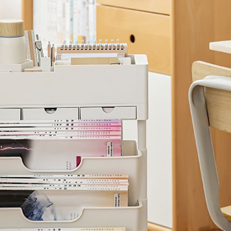 Contemporary Plastic/Acrylic Book Shelf Closed Back Bookcase