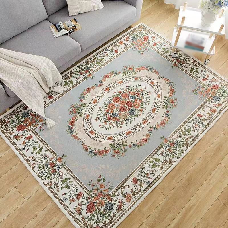 European Ethnic Style Rug Living Room Carpet Polyester Washable Area Rug