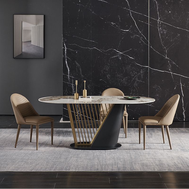 Glam Style Sintered Stone Dining Set 1/4/5/7 Pieces Dining Set