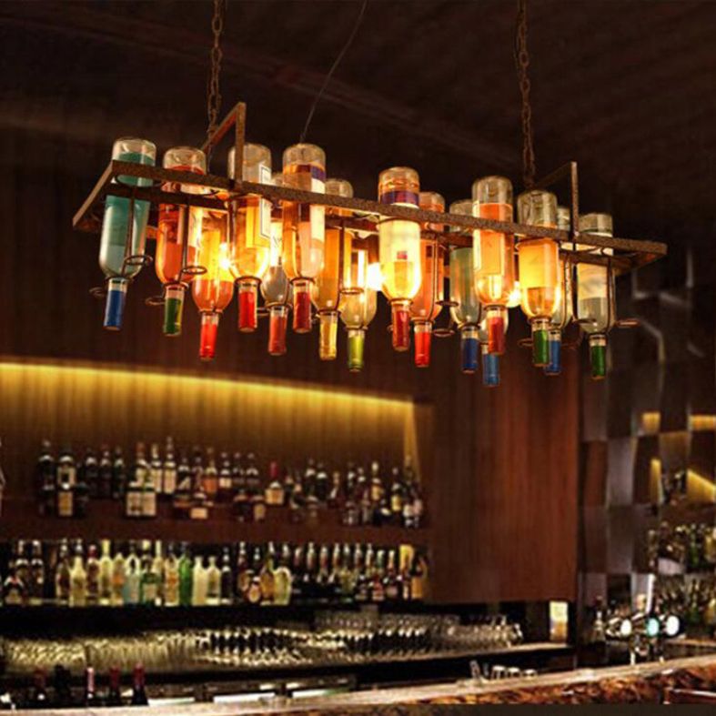 Vintage Style Round Chandelier Lighting Fixture Glass Pendant Light Fixture in Multi-Color