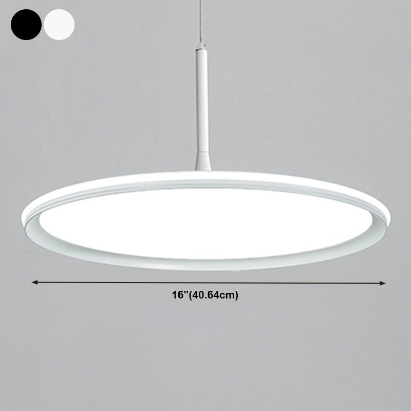 Siliconen cirkelvormige LED hanglamp in moderne beknopte aluminium indoorhangende lamp