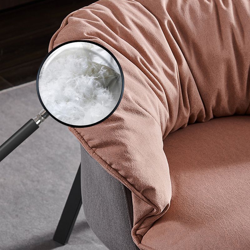 Modern Style Fabric Armrest Cushioned Against Black Arm Chair