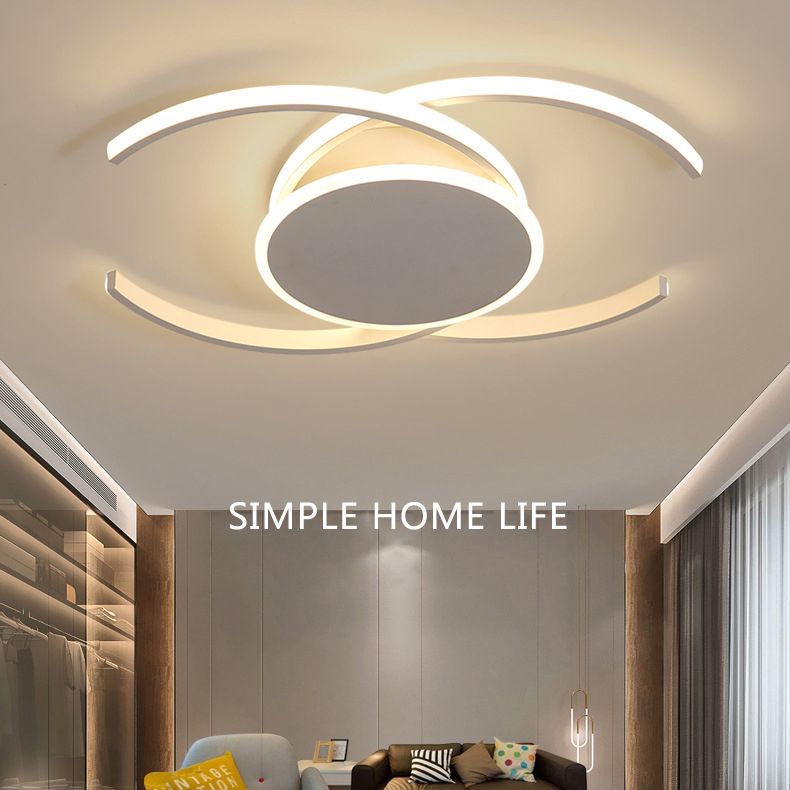 Kreisförmige Semi-Flush-Mount-Licht-Halterung Acryl Moderne Bündig-Halterung Deckenleuchte