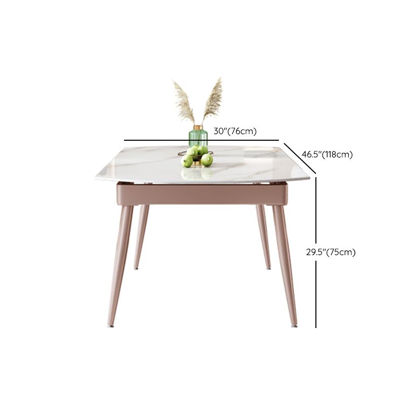 Glam Foldable Stone Dining Room Stainless Steel Base for Dining Room