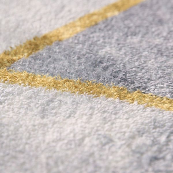 Apricot Minimalist Indoor Rug Polyester Abstract Carpet Anti-Split for Indoor Room