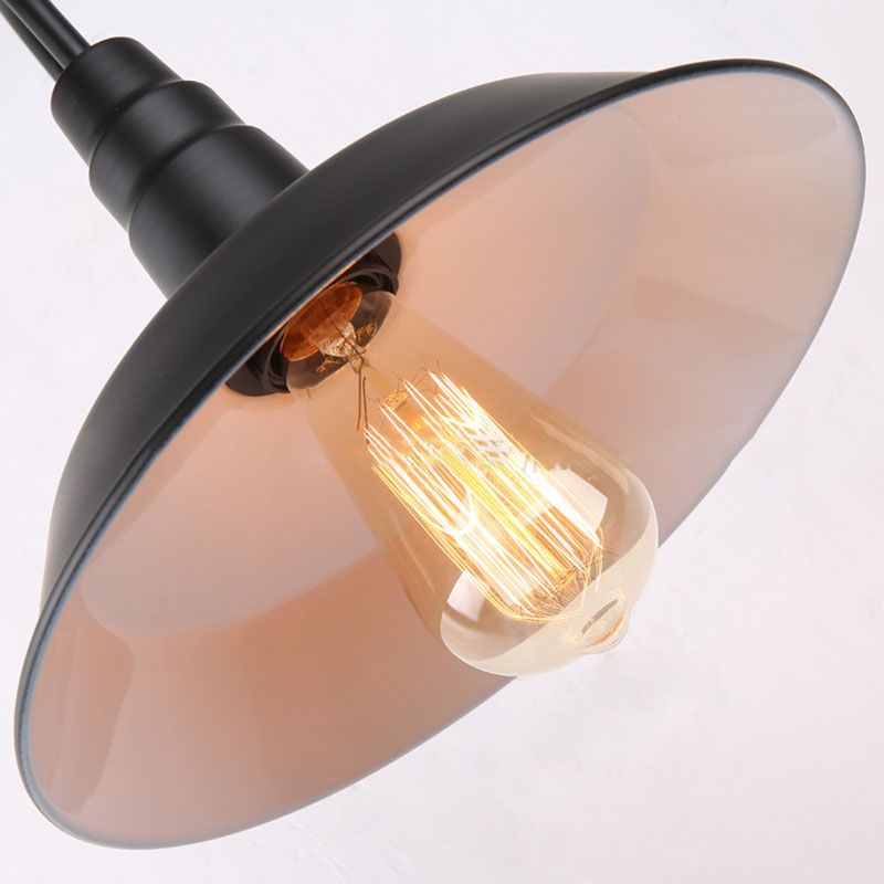 Wölbende Wandleuchte leichte industrielle Eisen 1-Licht-Wandbeleuchtung in Schwarz