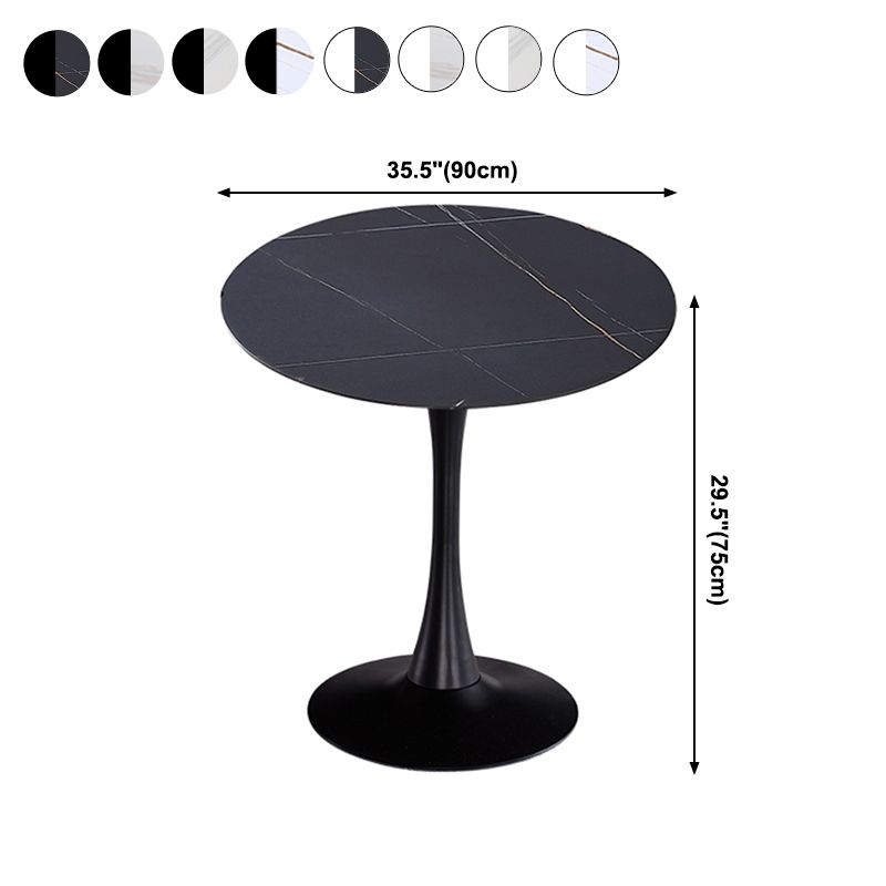 Modern Style Dining Table Round Sintered Stone Dining Table for Home Use