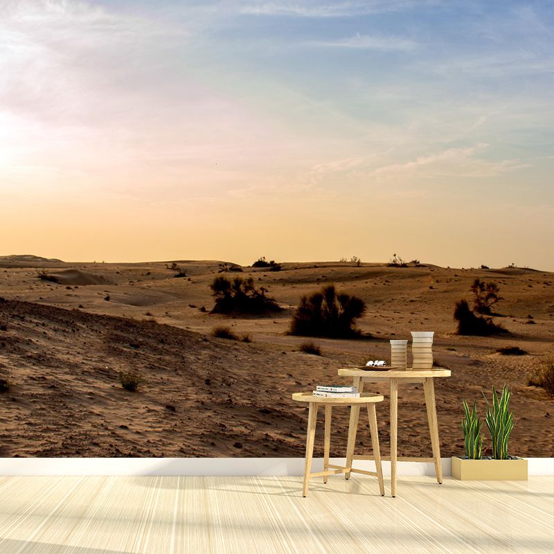 Soft Color Desert Mural Decal Nature Scenery Modern Mildew Resistant Wall Art for Room