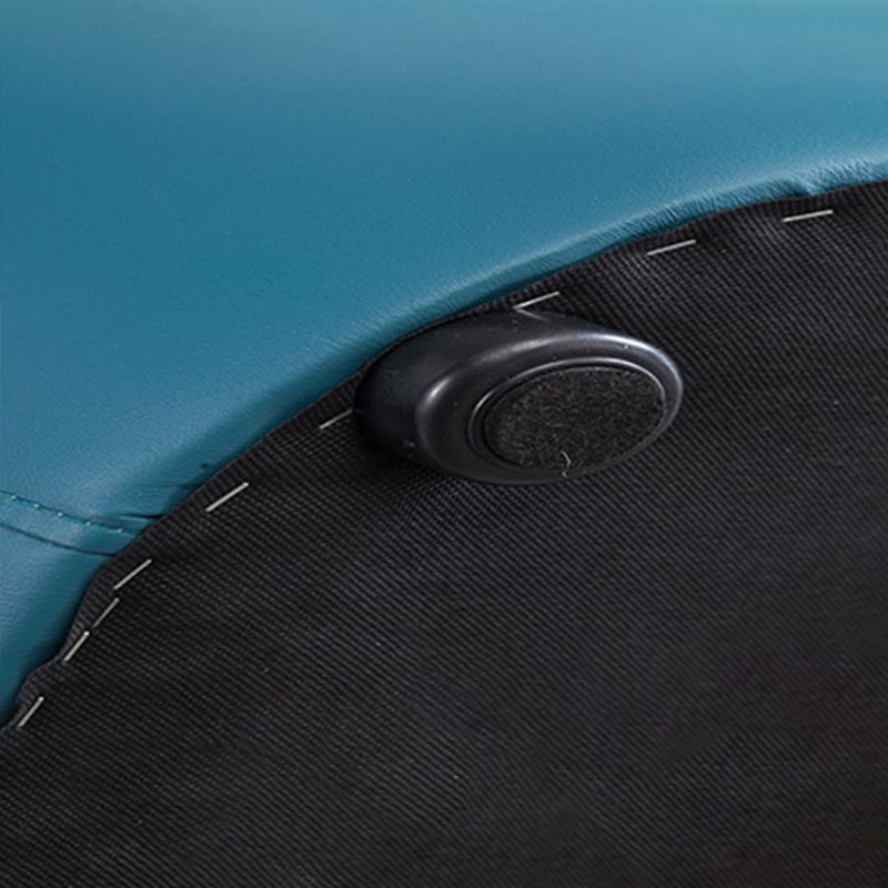 Modern Pouf Ottoman Faux Leather Upholstered Tufted Solid Color Cylinder Shape Ottoman