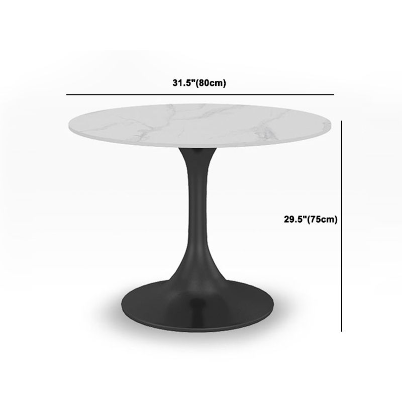 Modern Round Sintered Stone Dining Set 1/2/3/4/5 Pieces Dining Set for Dining Areas