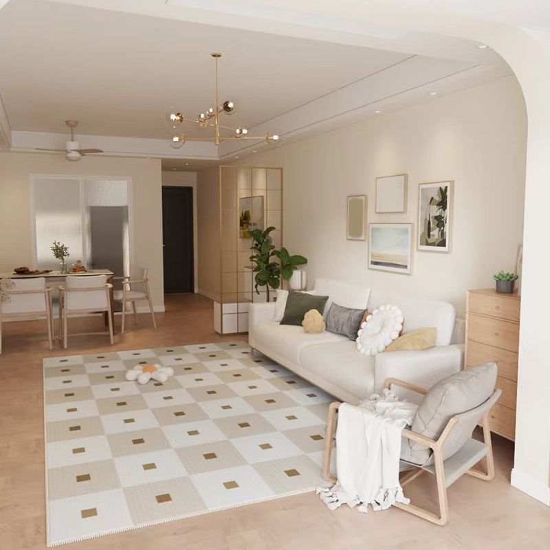 Green Modern Carpet Graphic Polyester Area Carpet Tear Resistant Carpet for Home Decor