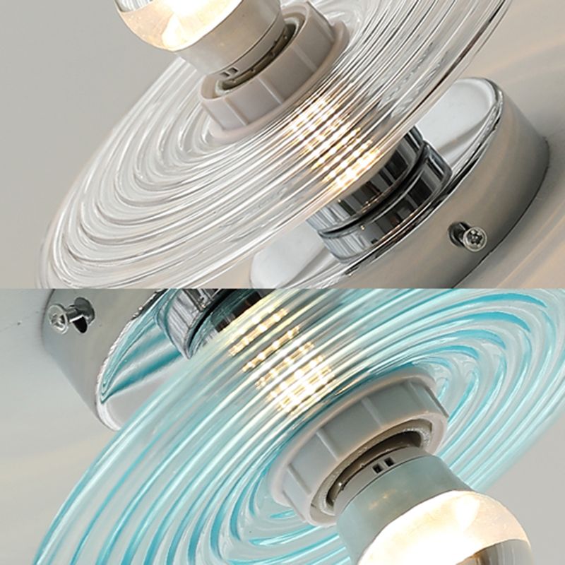 Modern Simple Glass Ceiling Light Circle Shape Ceiling Lamp for Bedroom