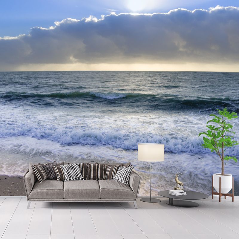 Contemporary Seascape Mural Wall Decor Environment Friendly for Sitting Room