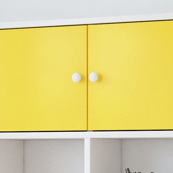 Modern Wall Mounted Bookcase Horizontal Engineered Wood Closed Back Bookshelf