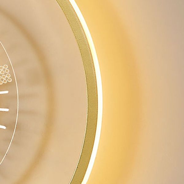 Modern Clock Shape Wall Light Fixtures Metal Wall Light Sconces for Living Room