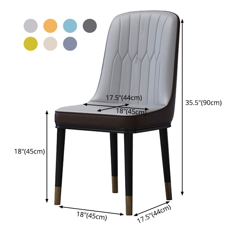 Accueil Chaise latéral scandinave Metal Solid Back Roard Roard Room