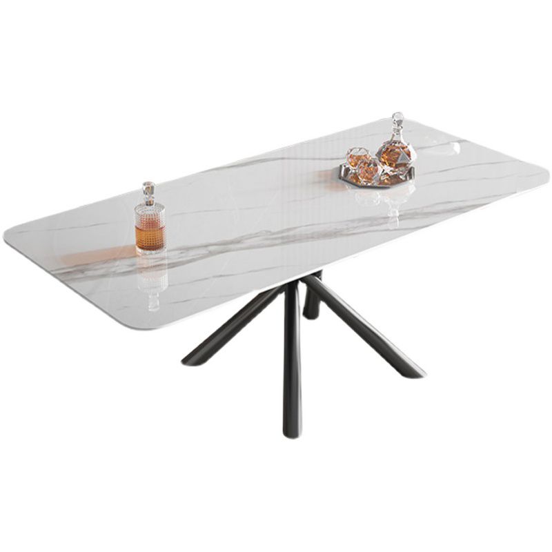 Contemporary 1/3/4/5/6 Pieces Dinette Set Rectangle Dining Room Table with Leather Chairs