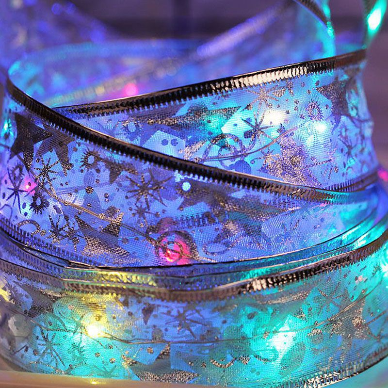 Modern Creative Rope Light Copper Wire Ribbon Light Post for Christmas Decorate