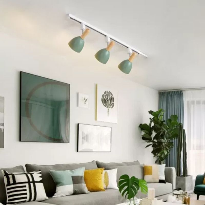 Nordische Schienenbeleuchtungs-Sets, moderner, minimalistischer Macaron-Stil, für Zuhause, Wohnzimmer, Hintergrund, Wand, kommerzielles Bekleidungsgeschäft, Ausstellungsraum, Spotlight