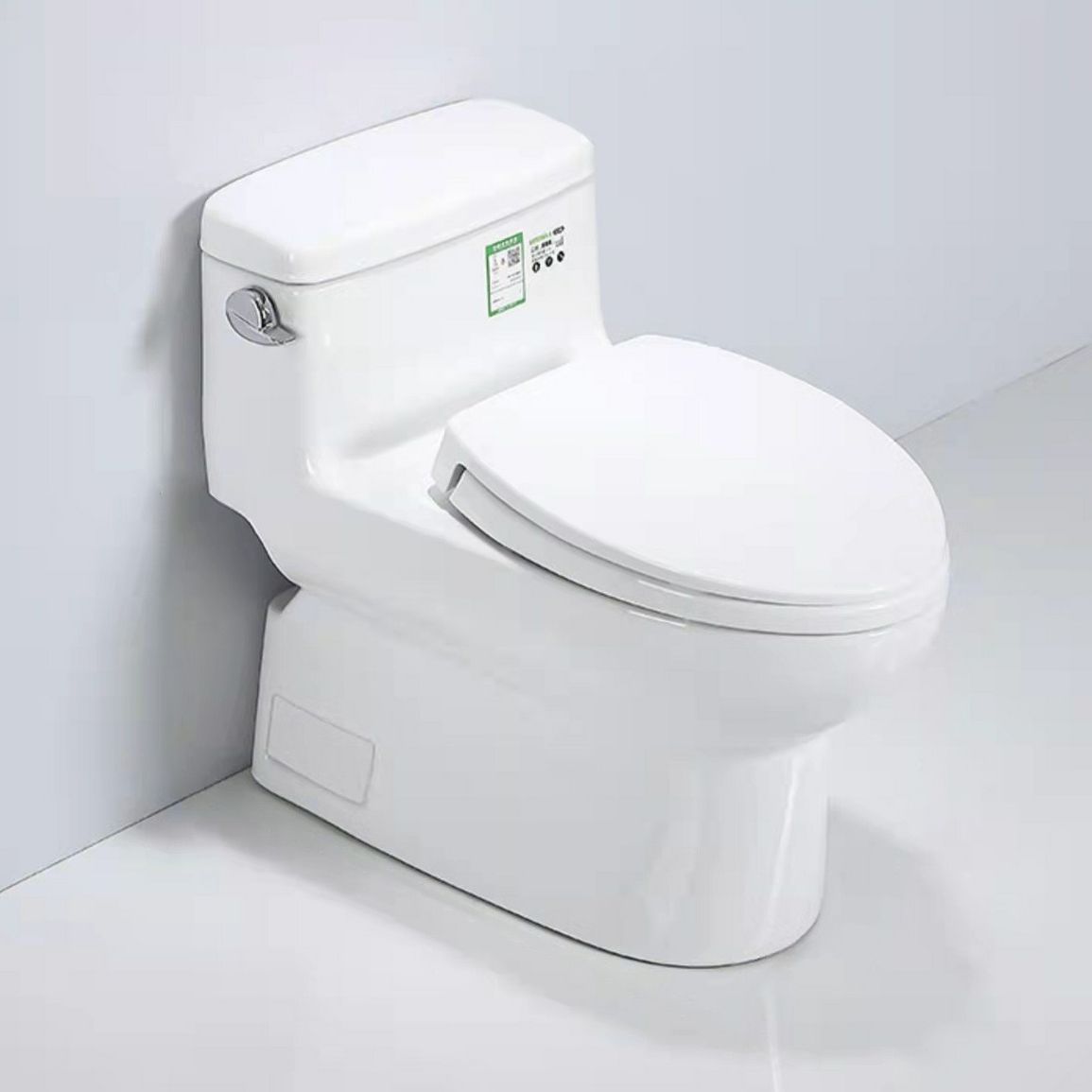 Traditional Ceramic Toilet Bowl One Piece Flush Toilet with Toilet Seat