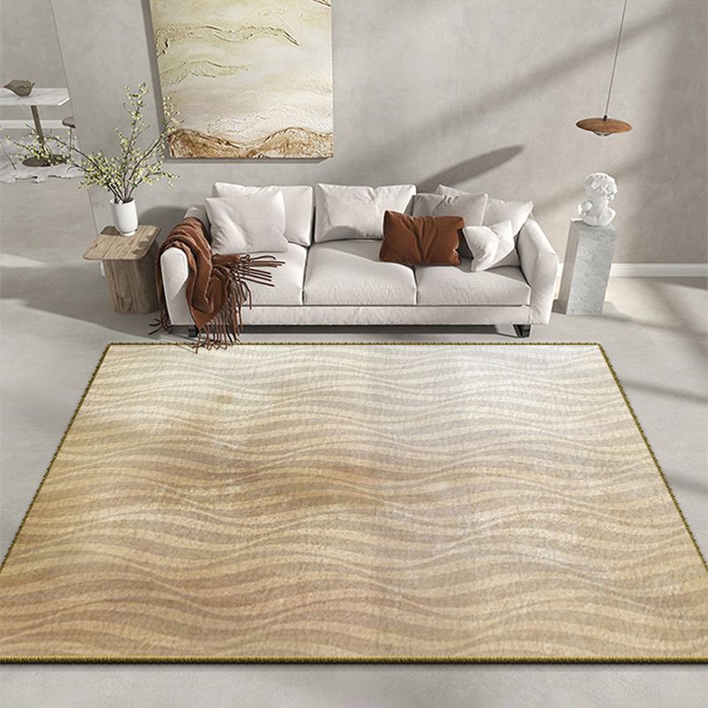 Contemporary Wabi-sabi Rug Simple Color Carpet Polyester Non-Slip Backing Rug
