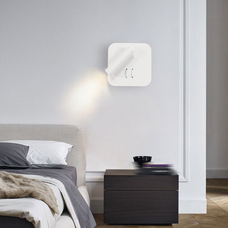 Modern Style Geometric Wall Sconces Metal 2 Lights Wall Mounted Reading Lights