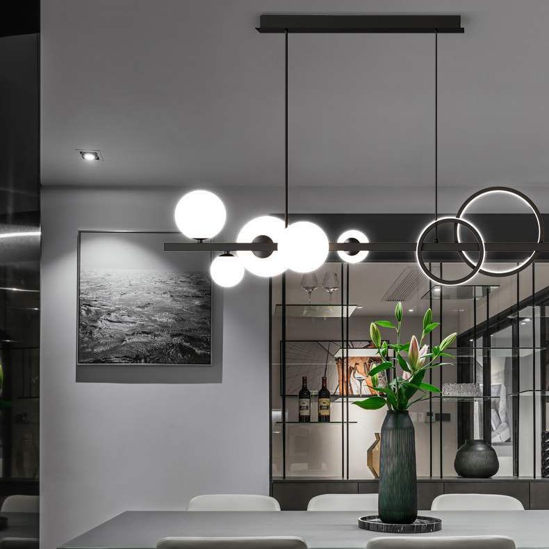 Contemporary Kitchen Pendant Lights with Glass Shade for Sitting Room Dining Room