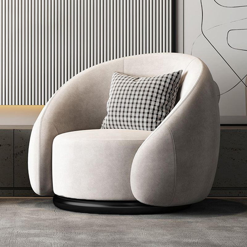 Contemporary 33.07" Wide Pillow Back Chair Velvet Sloped Arm Chair in Gray
