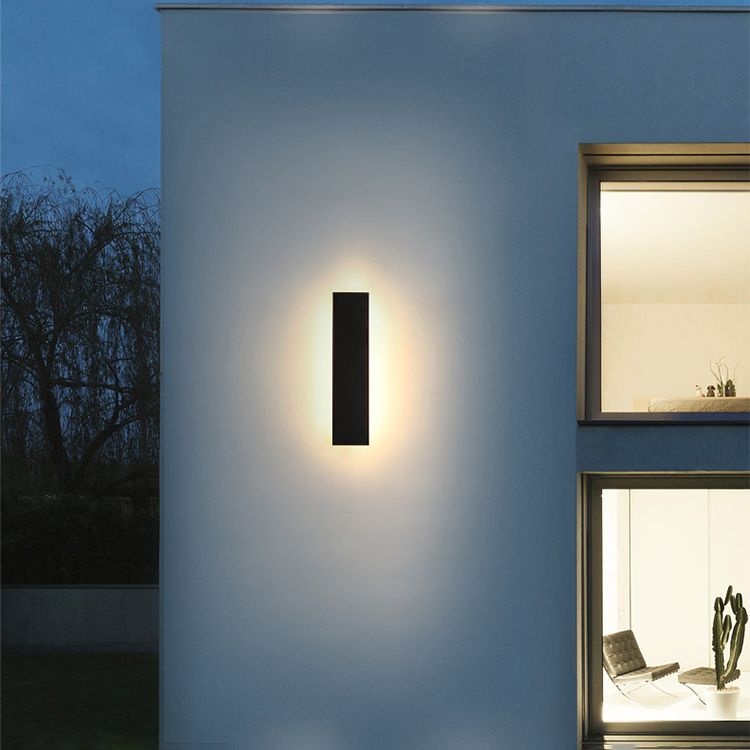 Quadratische Form Metallwandbeleuchtung moderne Einleuchtwandmontage in Schwarz