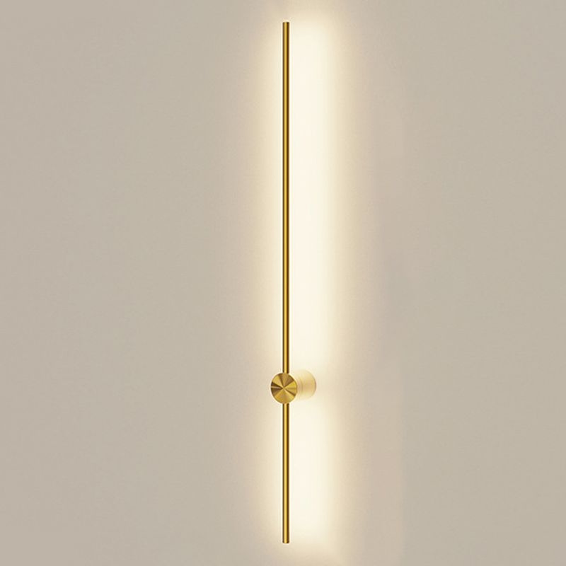 Modern Style Linear Shape Wall Sconce Metal 2 Light Wall Lighting for Bedroom