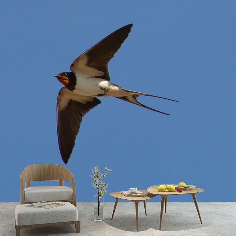 Swallow Animal Wallpaper Mural Contemporary Style Wall Art for Living Room