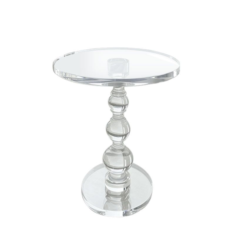 Plastic Round Side End Table Pedestal End Table for Living Room