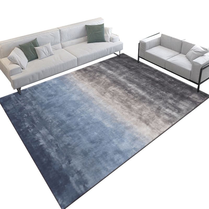 Black Modern Rug Polyester Graphic Rug Stain Resistant Rug for Living Room