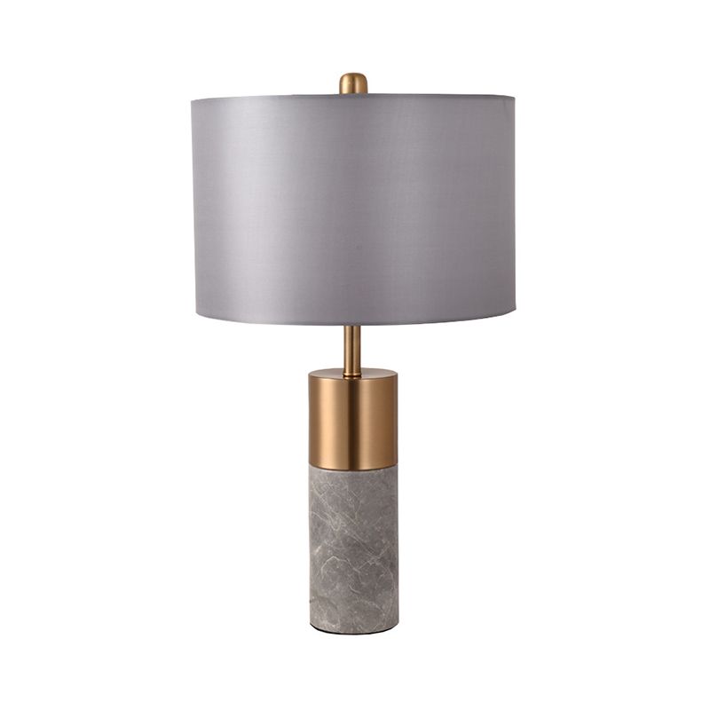 Tambre de la mesita de noche Babez 1 cabezal lámpara de soporte de noche posmoderna con pedestal de mármol en negro/blanco/gris