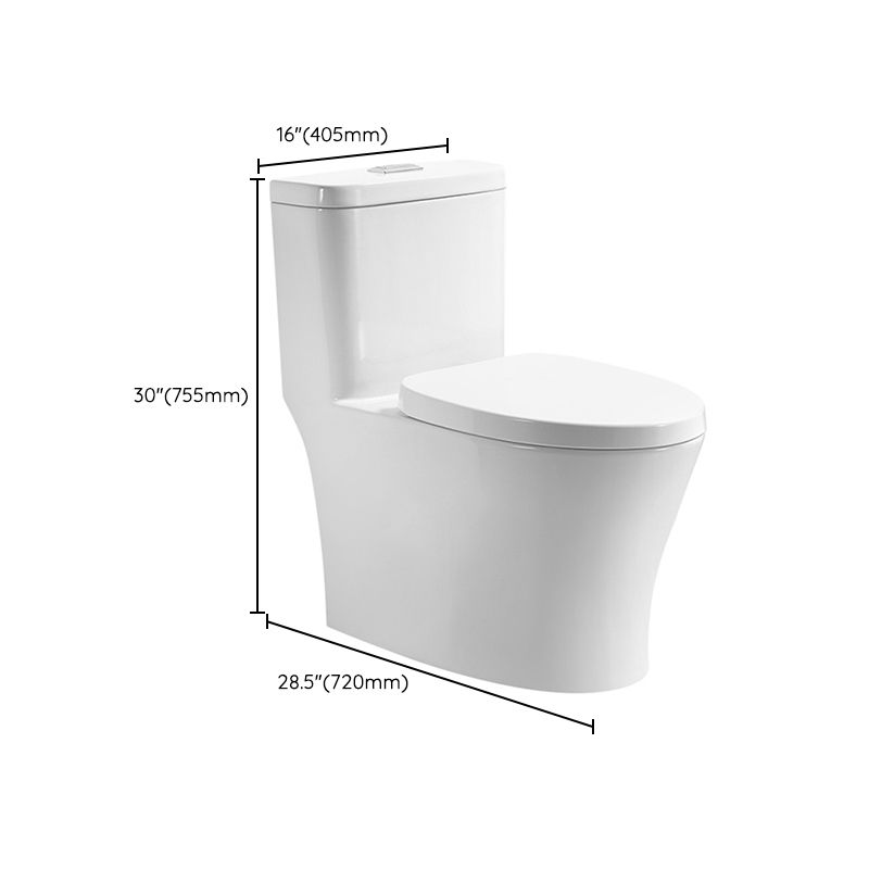 Traditional Toilet Bowl All-In-One Floor Mounted Siphon Jet Toilet