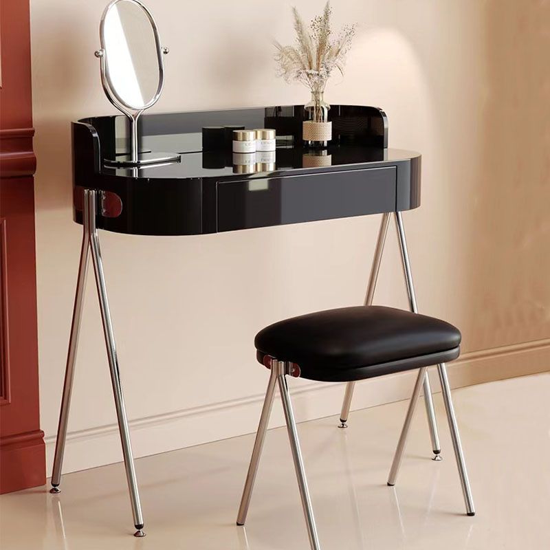 Contemporary Vanity Dressing Table 1 Drawer Black/White Vanity Tables