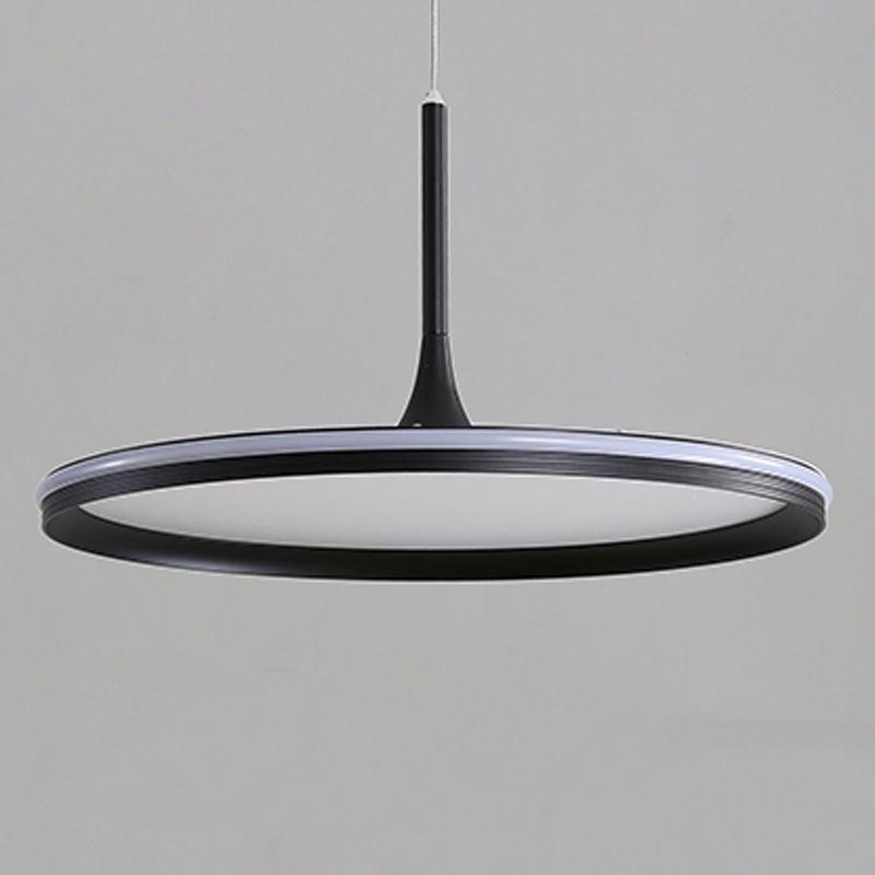 Siliconen cirkelvormige LED hanglamp in moderne beknopte aluminium indoorhangende lamp