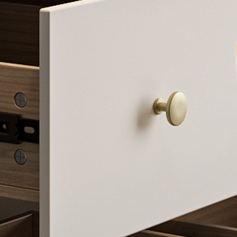 Classic Glam Horizontal Double Dresser Rubber Wood Storage Chest Dresser for Bedroom