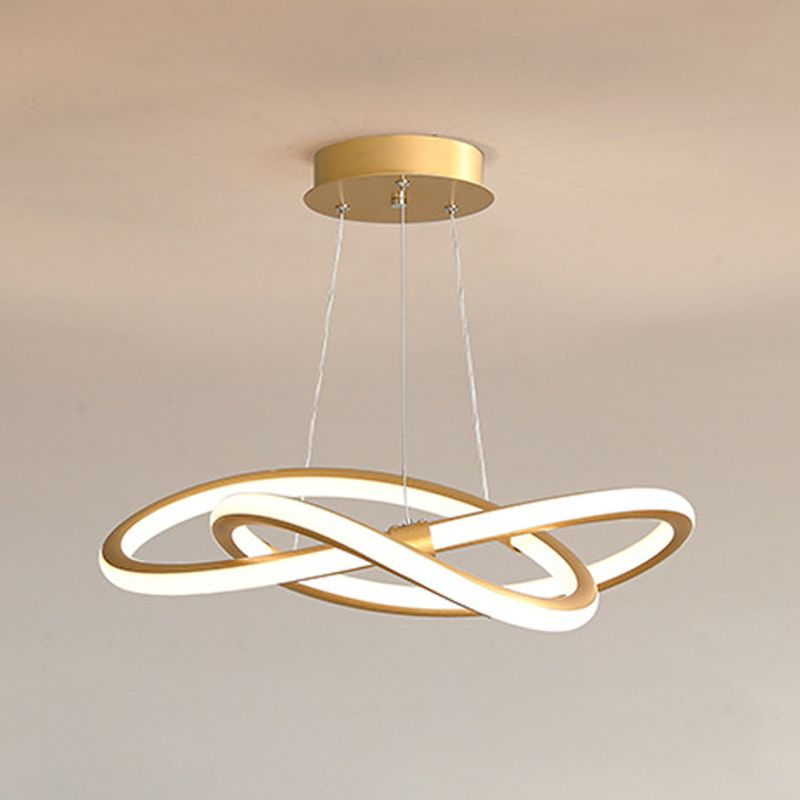 Metal Spiral Pendant Lighting Fixture Simple Style LED Hanging Pendant Light