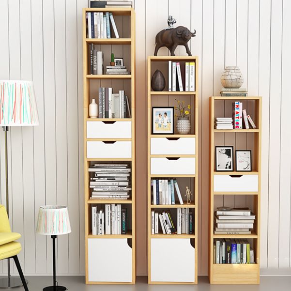 Closed Wooden Bookshelf Modern Minimalist Home Corner Bookcase