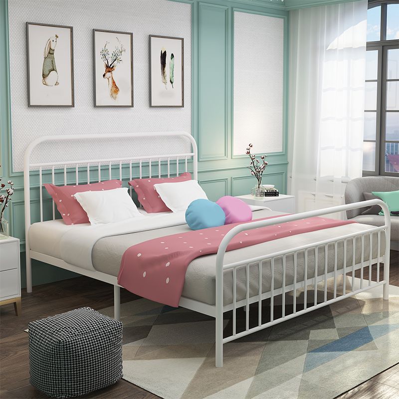 78.74-inch Wide Standard Bed with Headboard and Legs ,Solid Color