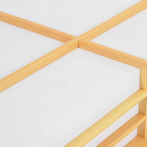 Holz Quadratische Form Flush Deckenleuchte Moderne 1-Licht Flush Mount Beleuchtung in Braun