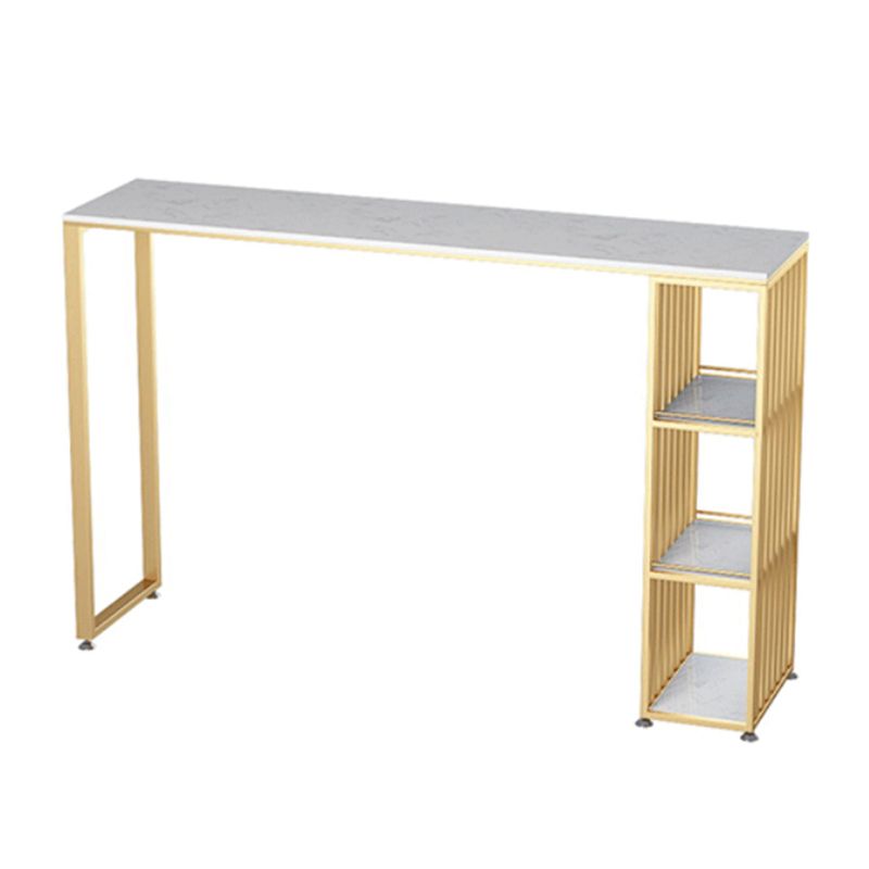 Industrial Sintered Stone Pub Set 1/3 Piece Storage Bar Table with Upholstered Stool