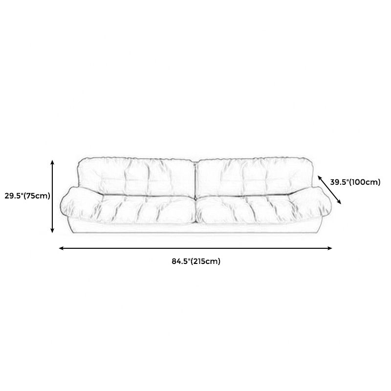29.53" H Scandinavian Armless Sofa with Tufted Back Sofa for Living Room