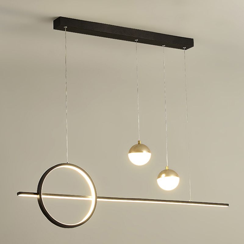 Modern Style Linear Pendant Lights Metal 4- Light Pendant Light Fixtures